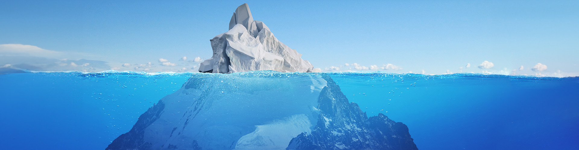 Iceberg under water